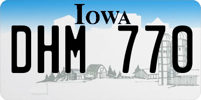 IA license plate DHM770