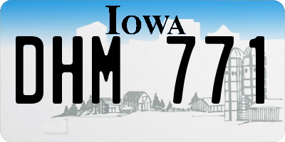 IA license plate DHM771