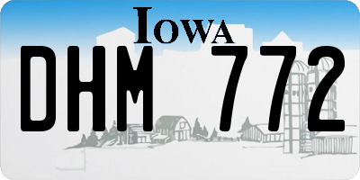 IA license plate DHM772