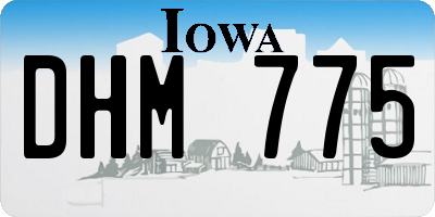 IA license plate DHM775