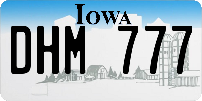 IA license plate DHM777