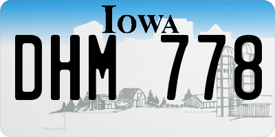 IA license plate DHM778