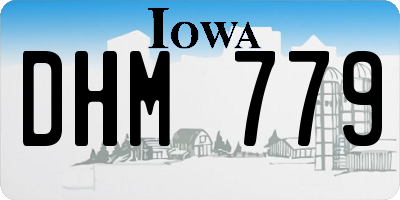 IA license plate DHM779