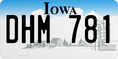 IA license plate DHM781