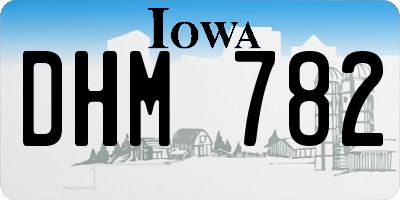 IA license plate DHM782