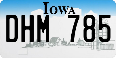 IA license plate DHM785