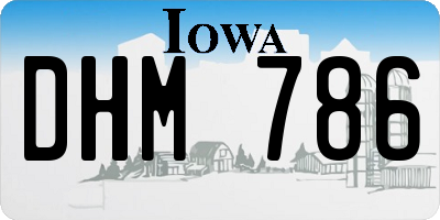 IA license plate DHM786