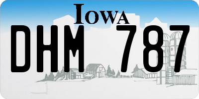 IA license plate DHM787