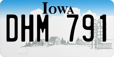 IA license plate DHM791