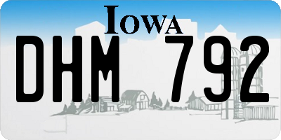 IA license plate DHM792