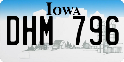 IA license plate DHM796