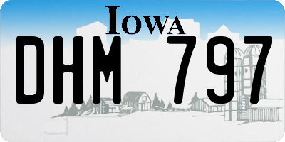 IA license plate DHM797