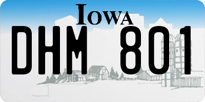 IA license plate DHM801