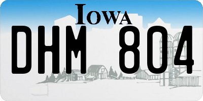 IA license plate DHM804