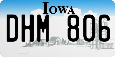 IA license plate DHM806