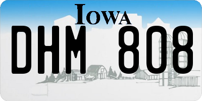 IA license plate DHM808