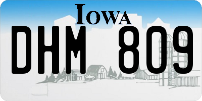 IA license plate DHM809