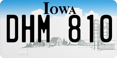 IA license plate DHM810