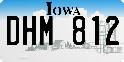 IA license plate DHM812