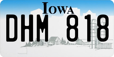 IA license plate DHM818