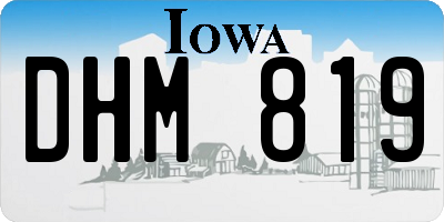 IA license plate DHM819