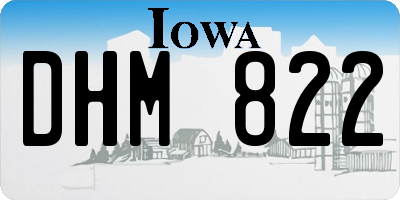 IA license plate DHM822