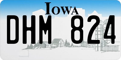 IA license plate DHM824