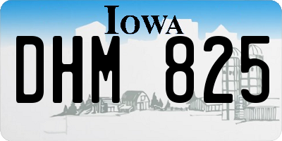 IA license plate DHM825