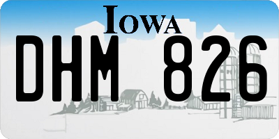 IA license plate DHM826