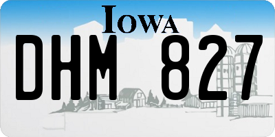 IA license plate DHM827