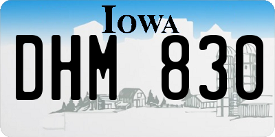 IA license plate DHM830