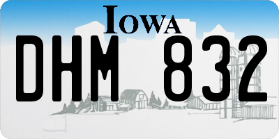 IA license plate DHM832