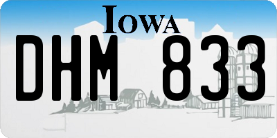 IA license plate DHM833