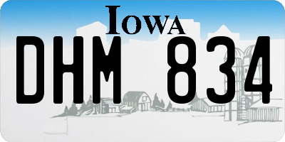 IA license plate DHM834