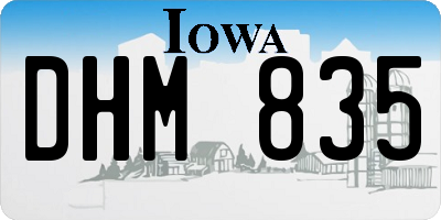 IA license plate DHM835