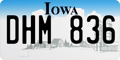 IA license plate DHM836