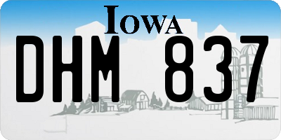 IA license plate DHM837