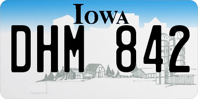 IA license plate DHM842