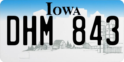 IA license plate DHM843