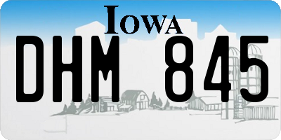 IA license plate DHM845