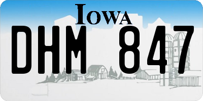 IA license plate DHM847