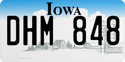 IA license plate DHM848