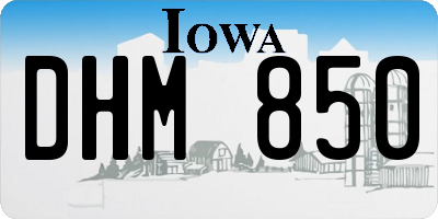 IA license plate DHM850