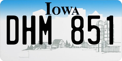 IA license plate DHM851