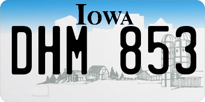 IA license plate DHM853