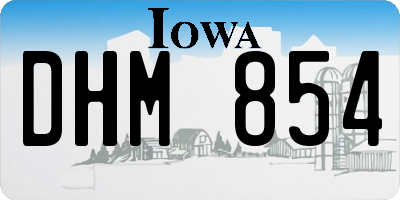 IA license plate DHM854