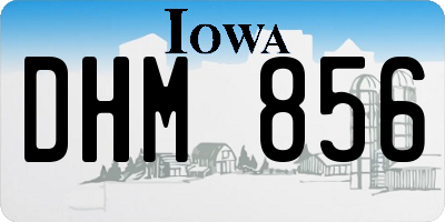 IA license plate DHM856