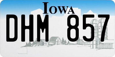 IA license plate DHM857