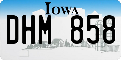 IA license plate DHM858