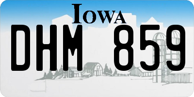 IA license plate DHM859